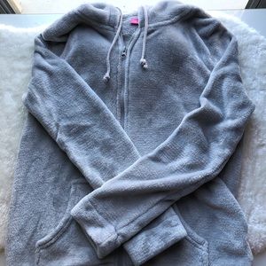 Super cosy grey furry hoodie size medium